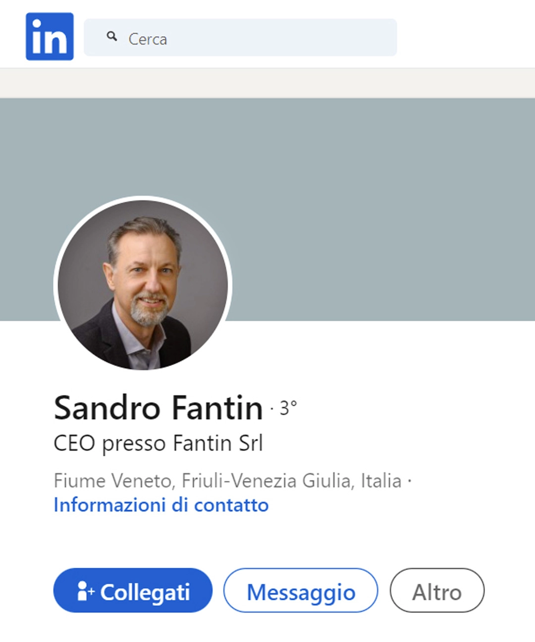 screenshot profilo Linkedin<br />
